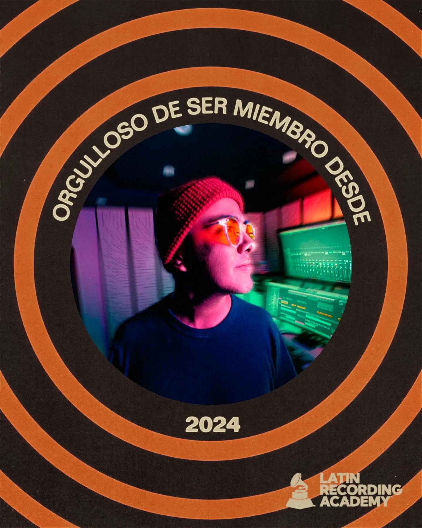 Gráfica oficial: orgulloso de ser miembro de la Latin Recording Academy desde 2024